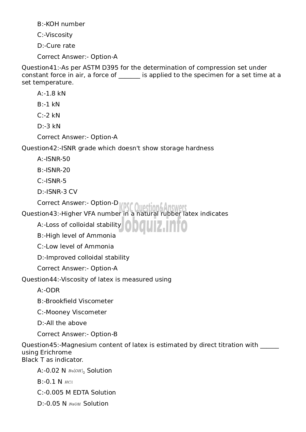 Kerala PSC Question Paper - Tradesman (Polymer Technology)-8