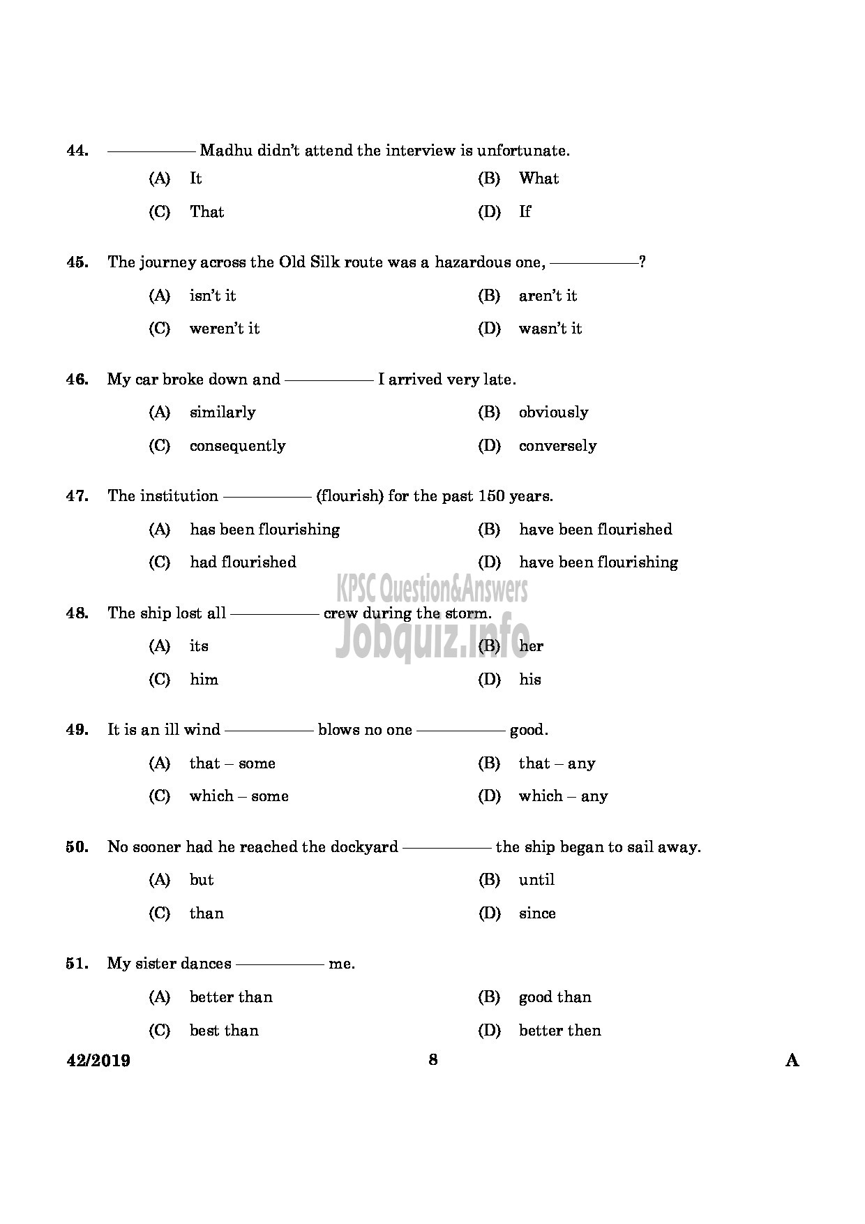 Kerala PSC Question Paper - Translator (Malayalam To English) Advocate General Office English/Malayalam-6