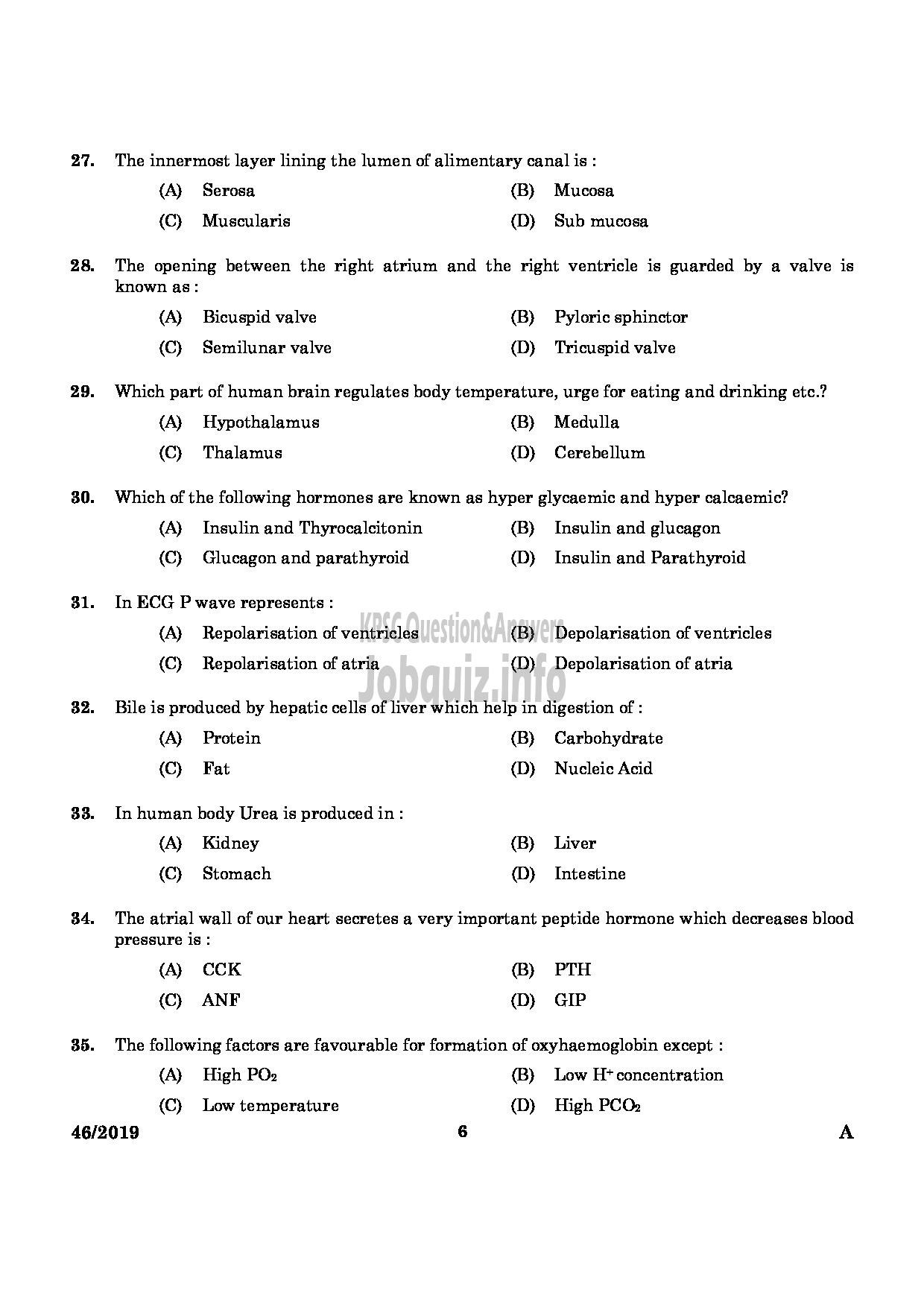 Kerala PSC Question Paper - Treatment Organiser Gr.II Health Services English -4