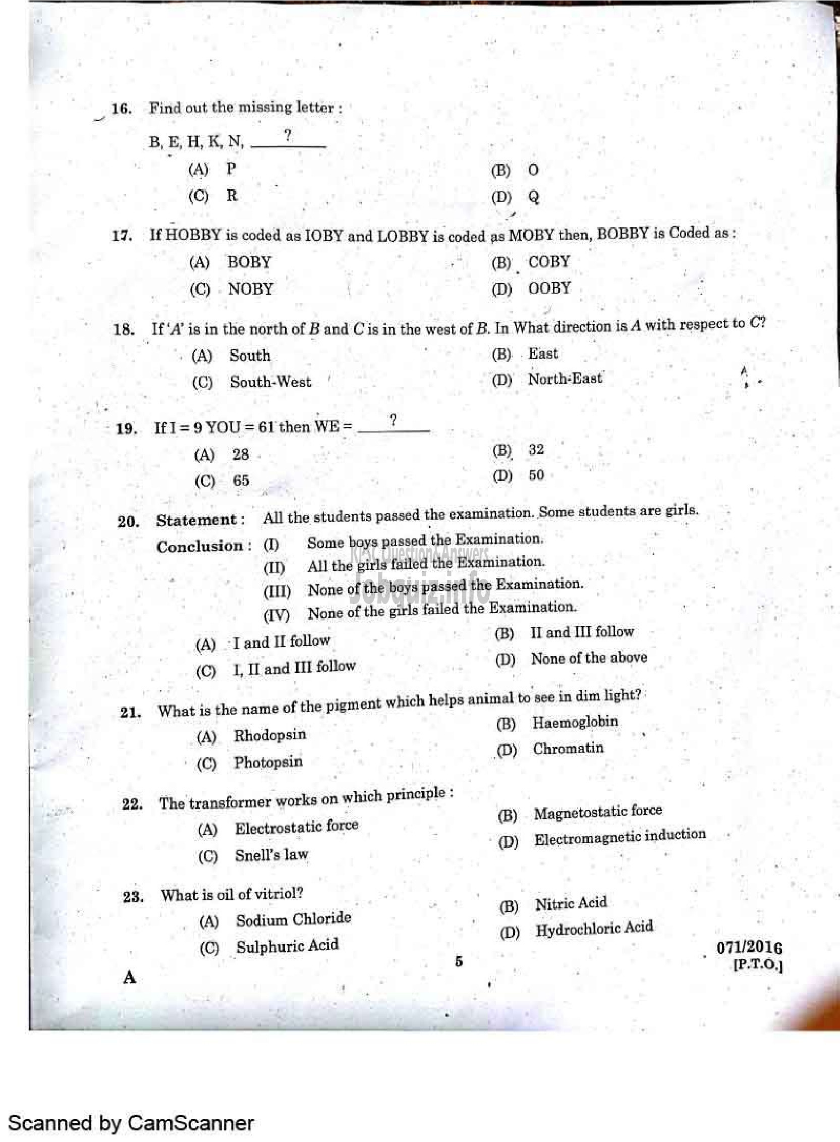 Kerala PSC Question Paper - University Assistant-3