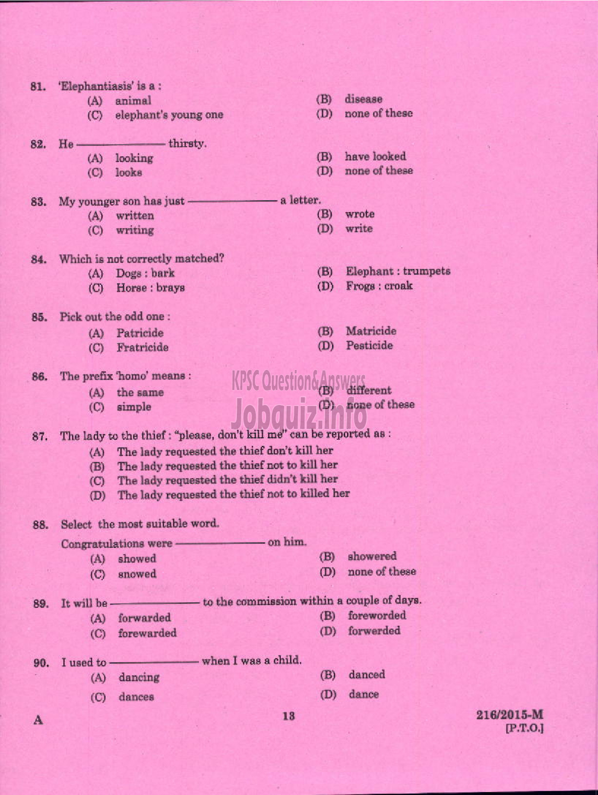 Kerala PSC Question Paper - VILLAGE EXTENSION OFFICER GR II NCA RURAL DEVELOPMENT ( Malayalam ) -11