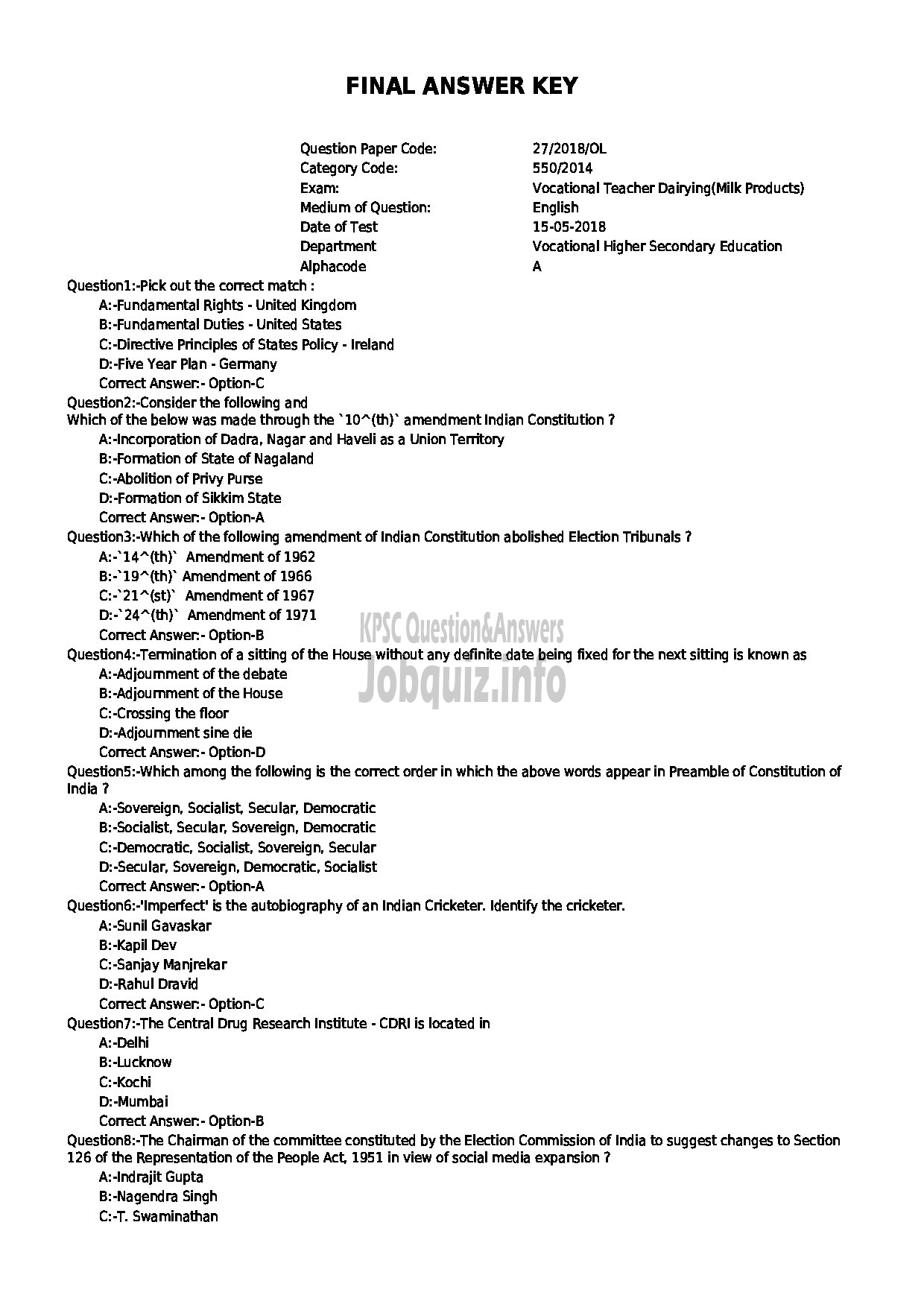 VOCATIONAL TEACHER DAIRY MILK PRODUCTS VHSE 1284 0