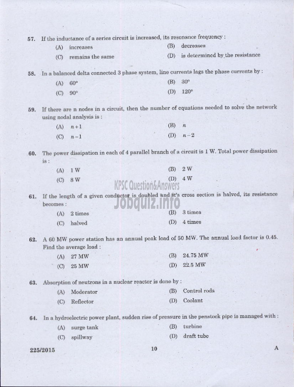 Kerala PSC Question Paper - VOCATIONAL TEACHER MAINTENANCE AND REPAIRS OF DOMESTIC APPLIANCES VHSE-8
