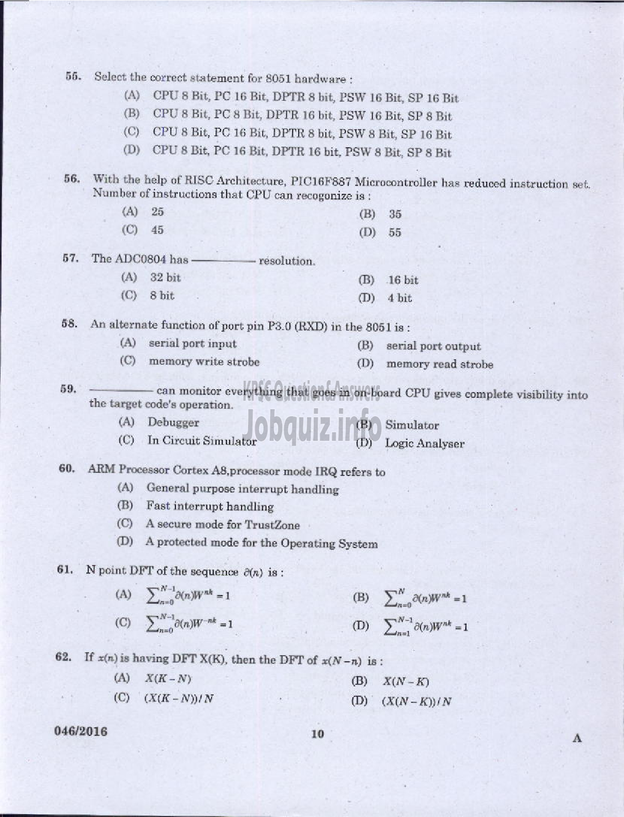 Kerala PSC Question Paper - VOCATIONAL TEACHER MAINTENANCE AND REPAIRS OF RADIO AND TELEVISION-8