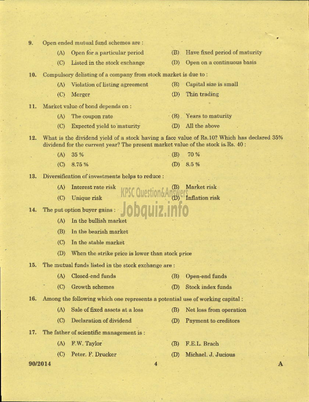 Kerala PSC Question Paper - VOCATIONAL TEACHER RECEPTION BOOK KEEPING AND COMMUNICATION KVHSE-2