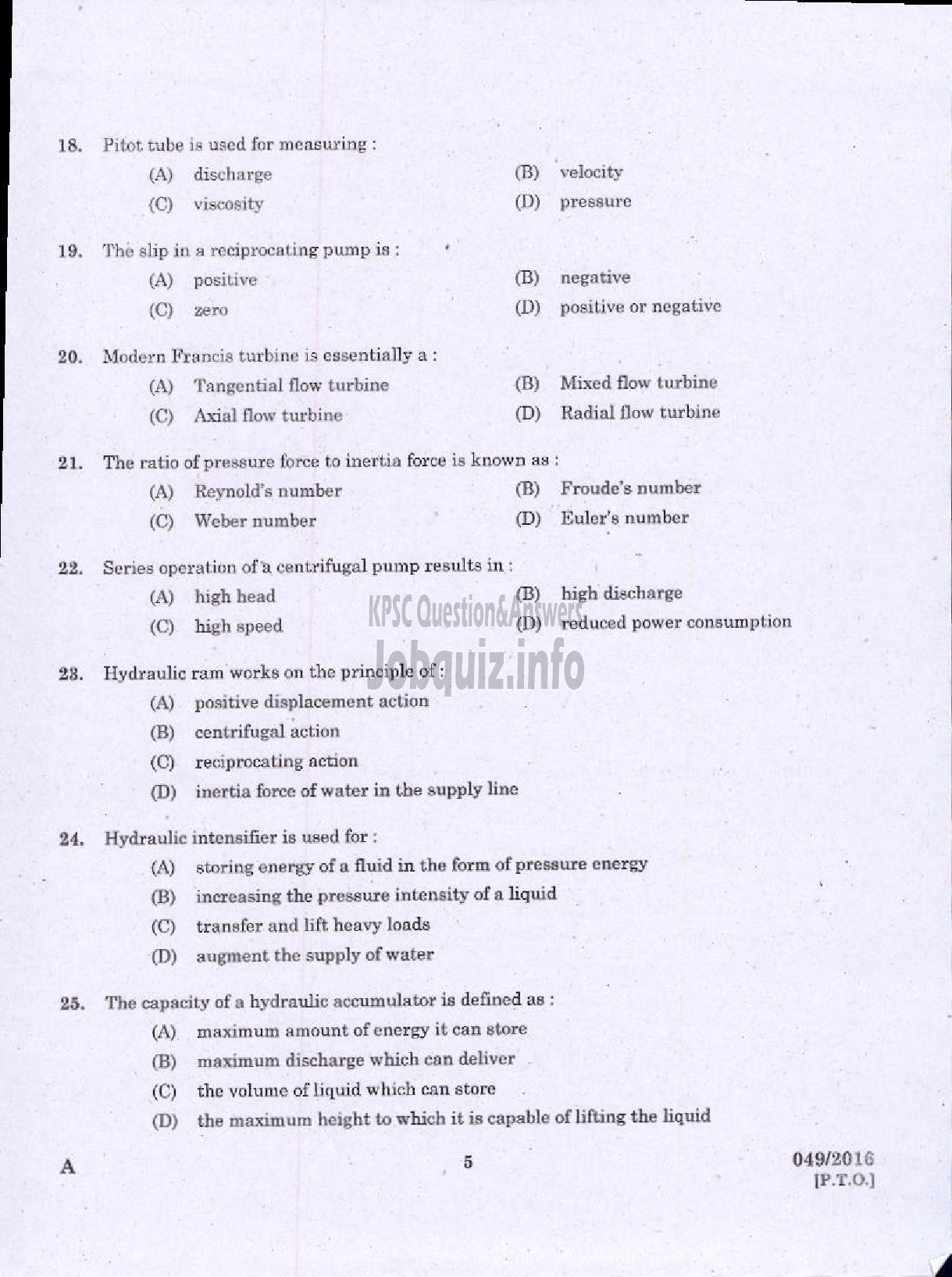 Kerala PSC Question Paper - WORKS MANAGER STATE WATER TRANSPORT-3