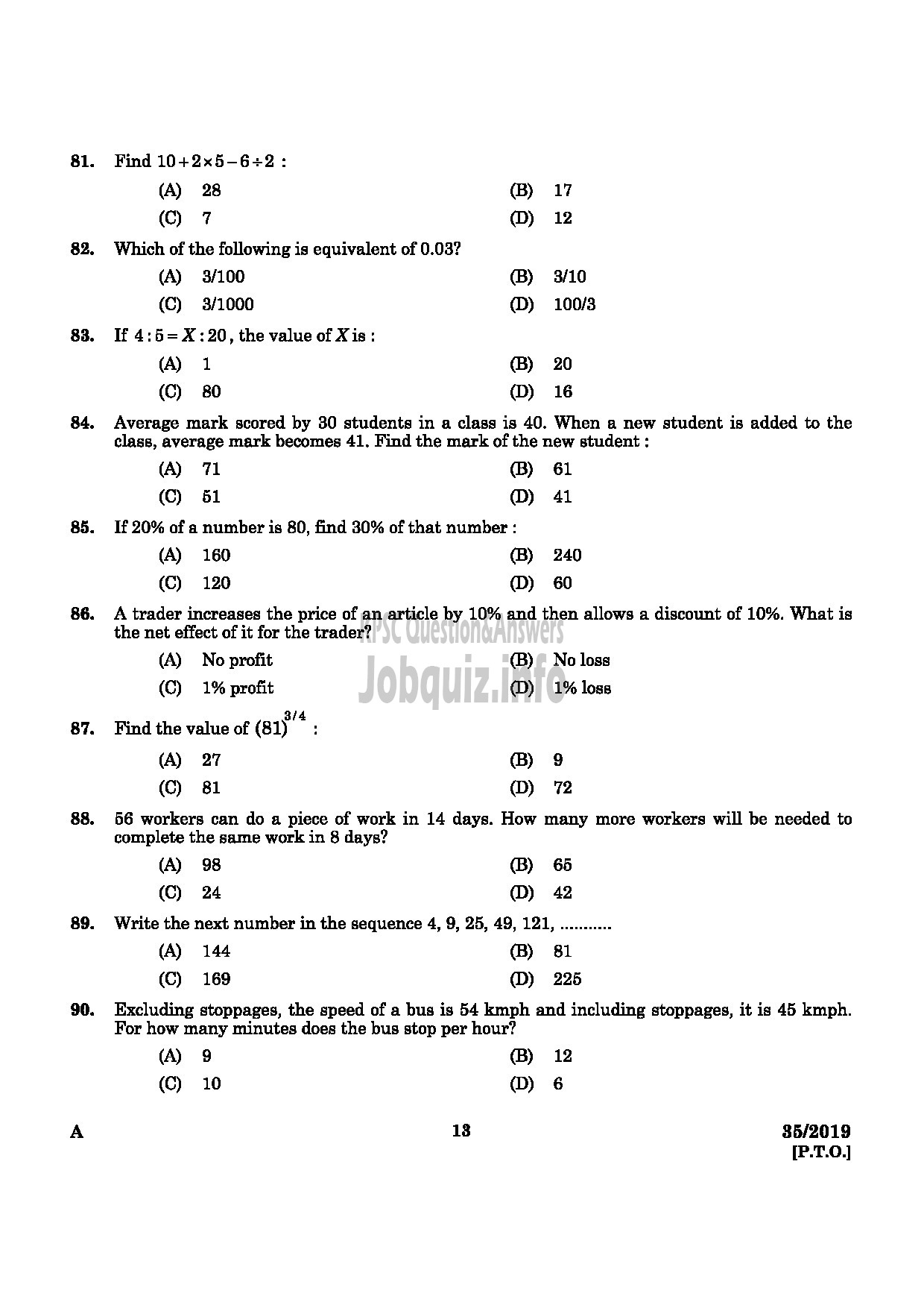 Kerala PSC Question Paper - Women Civil Excise Officer Excise English -11