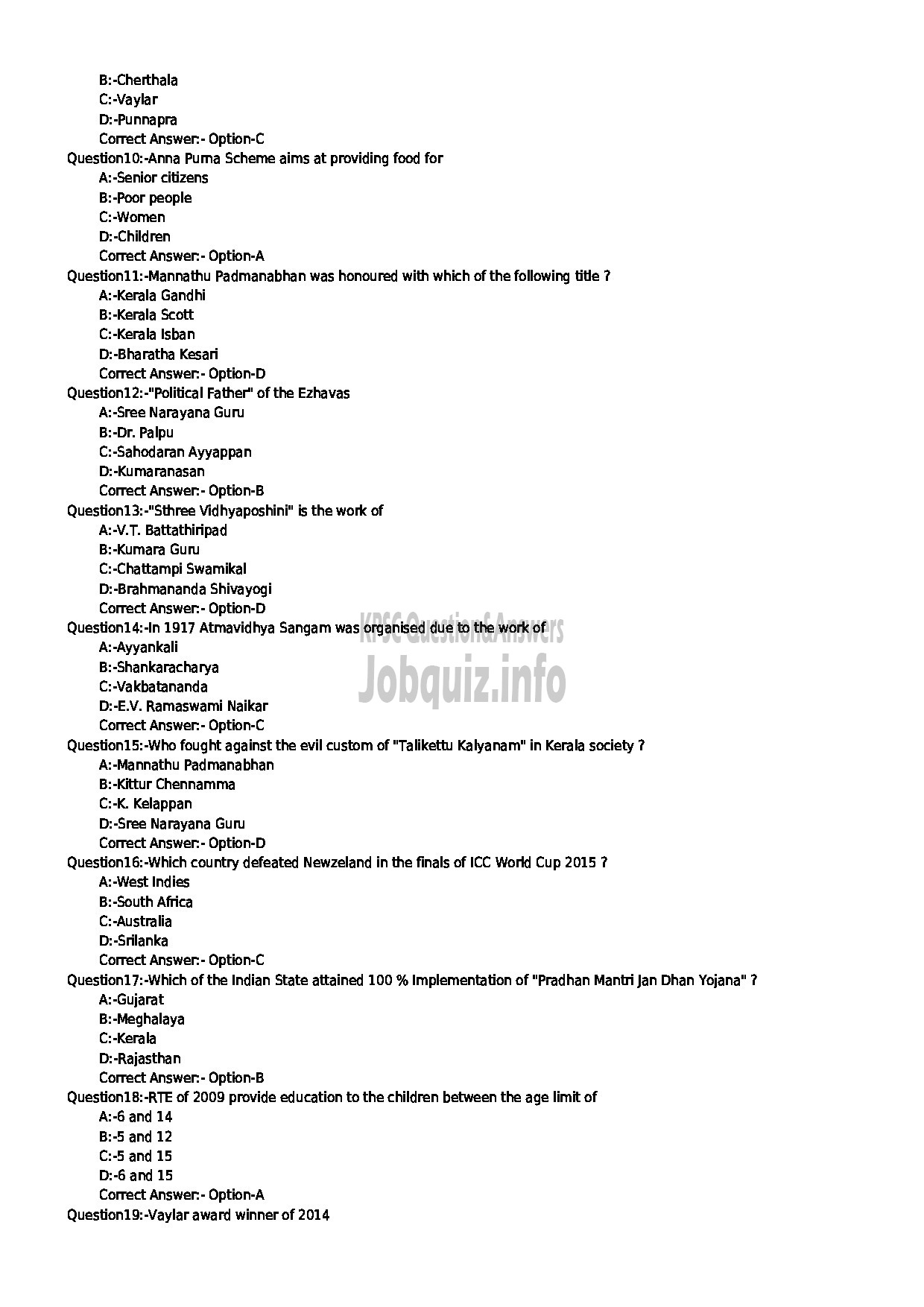 Kerala PSC Question Paper - X RAY TECHNICIAN HOMOEO PATHIC MEDICAL COLLEGES-2