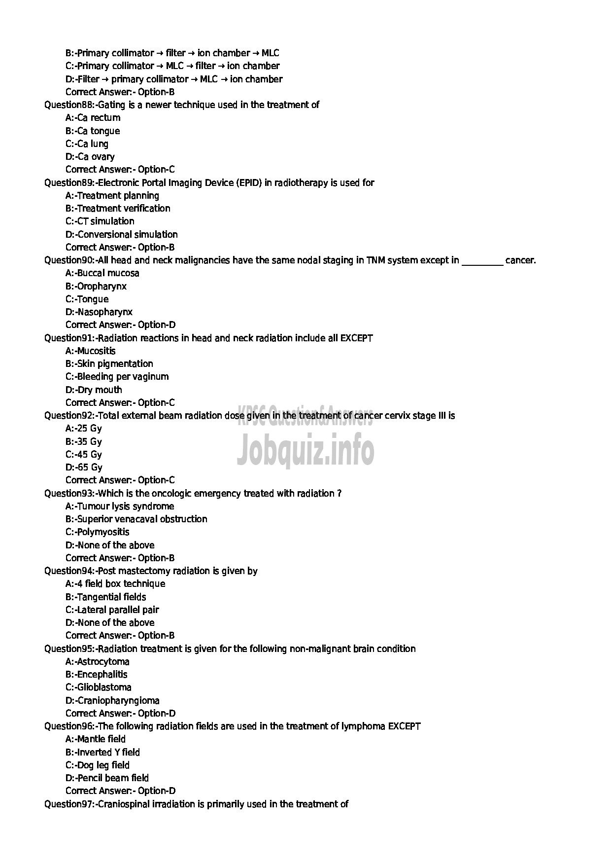 Kerala PSC Question Paper - X RAY TECHNICIAN HOMOEO PATHIC MEDICAL COLLEGES-10