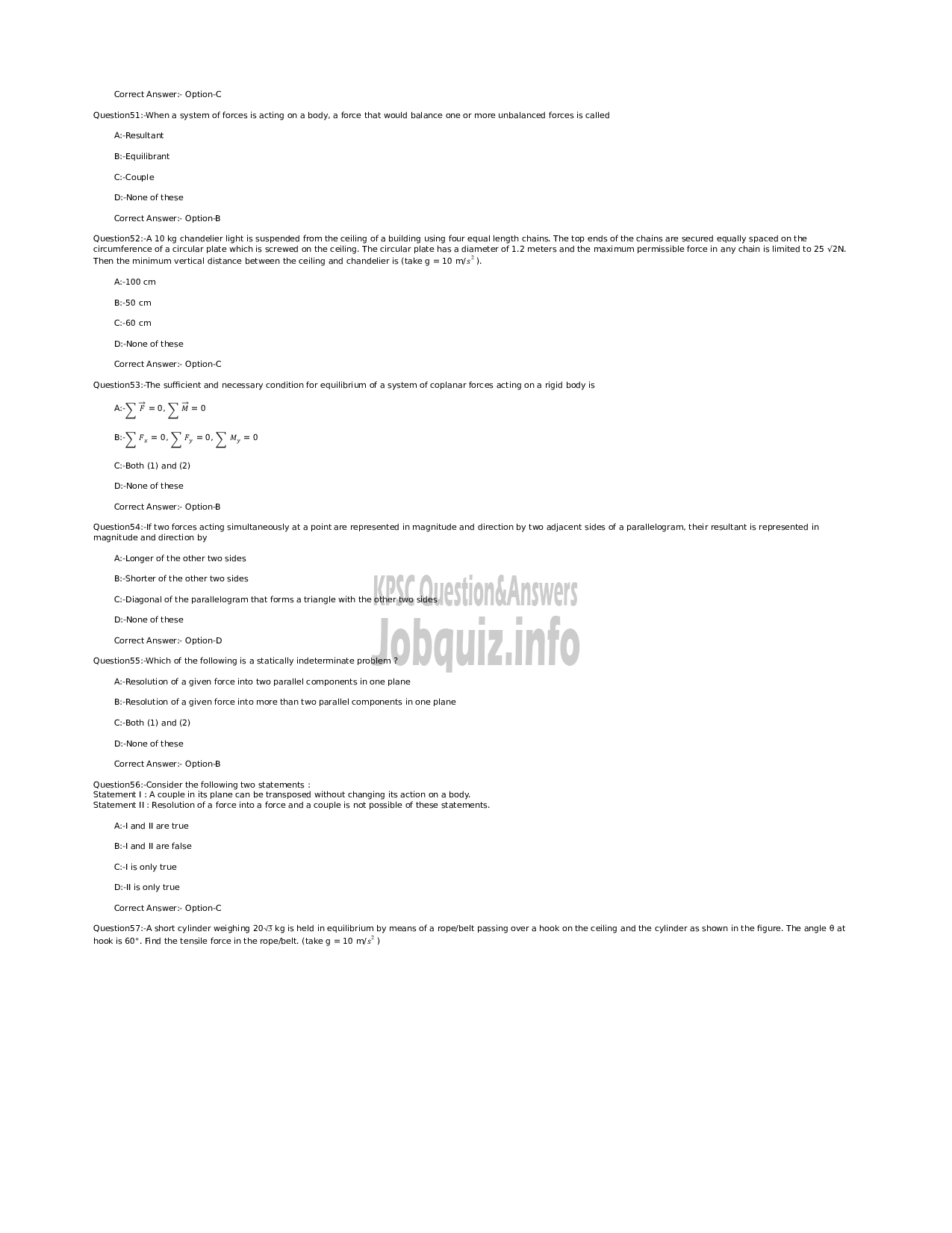 Kerala PSC Question Paper -  Assistant Executive Engineer - Apex Societies of Co operative Sector in Kerala-8