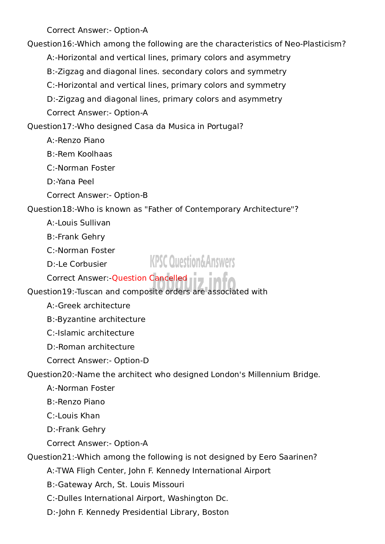Kerala PSC Question Paper -  Assistant Professor Architecture-4