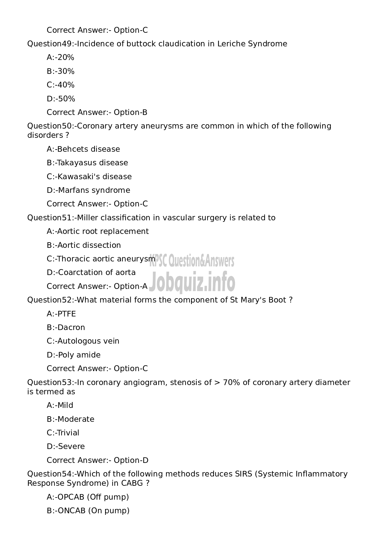 Kerala PSC Question Paper -  Assistant Professor in General Surgery-10