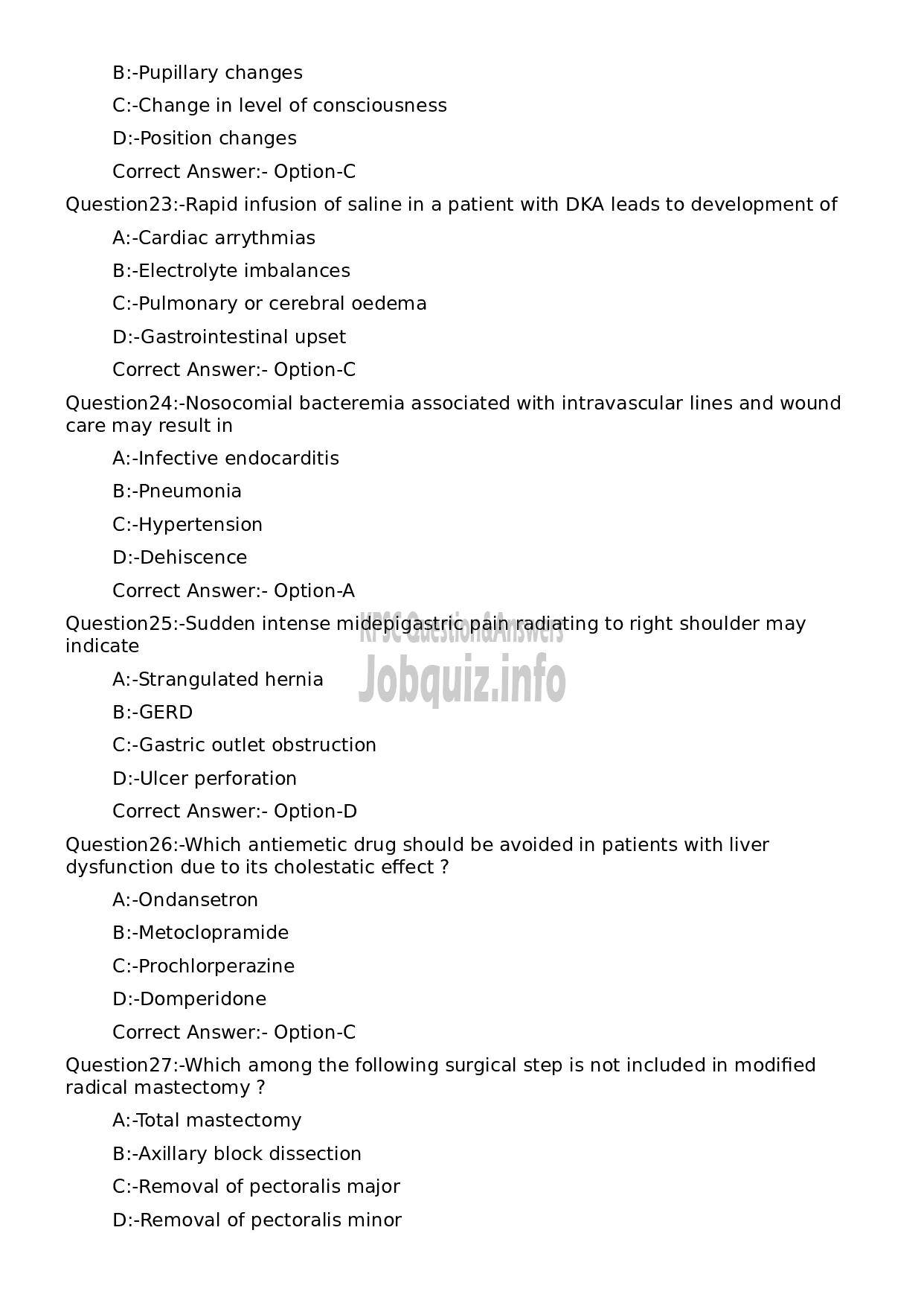 Kerala PSC Question Paper -  Assistant Professor in Nursing-5