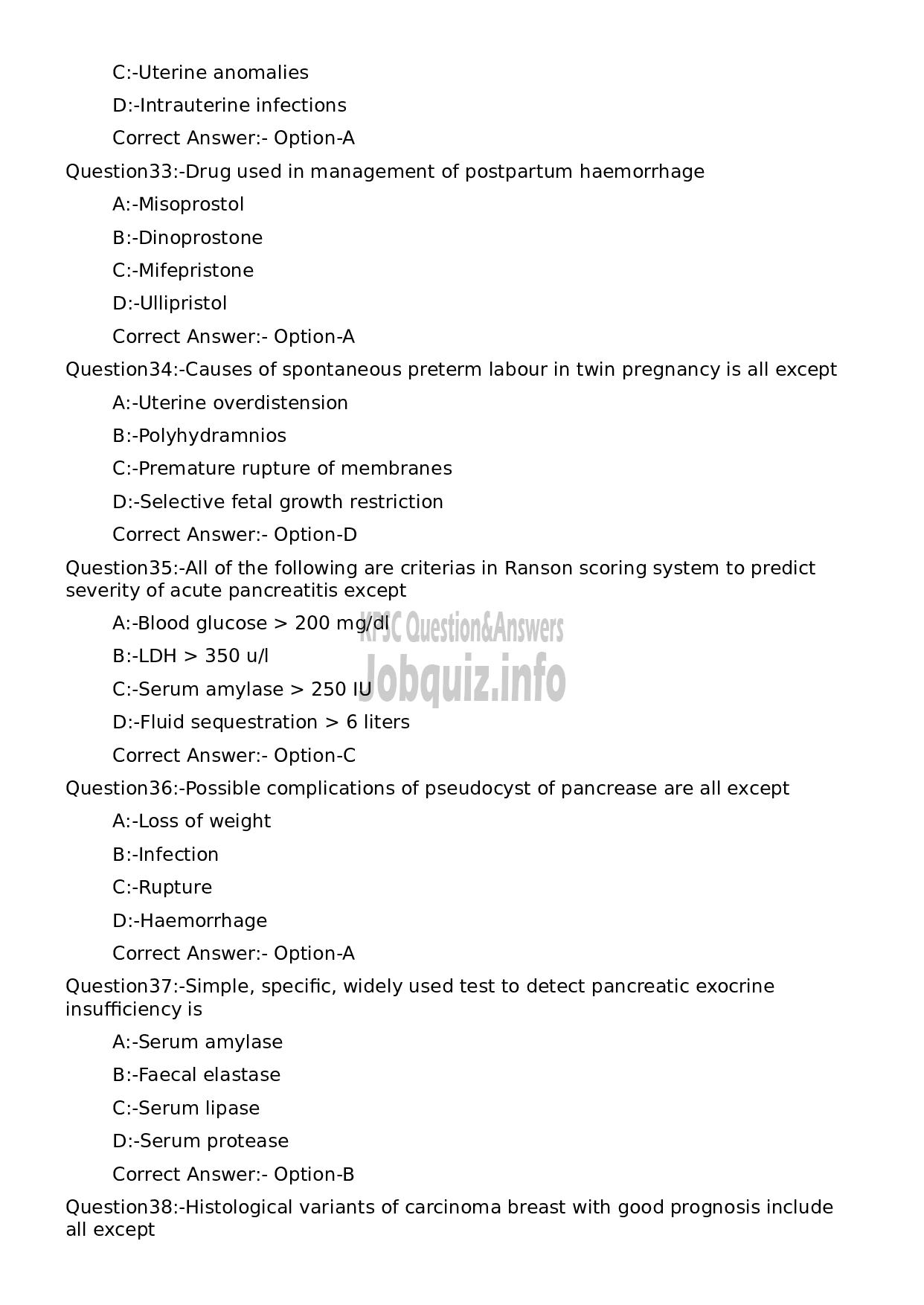 Kerala PSC Question Paper -  Assistant Surgeon/ Casuality Medical Officer-7