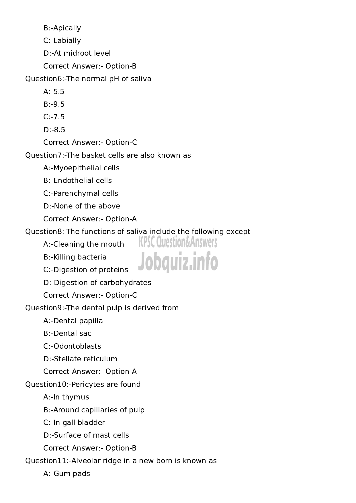 Kerala PSC Question Paper -  Dental Hygienist Grade II-2