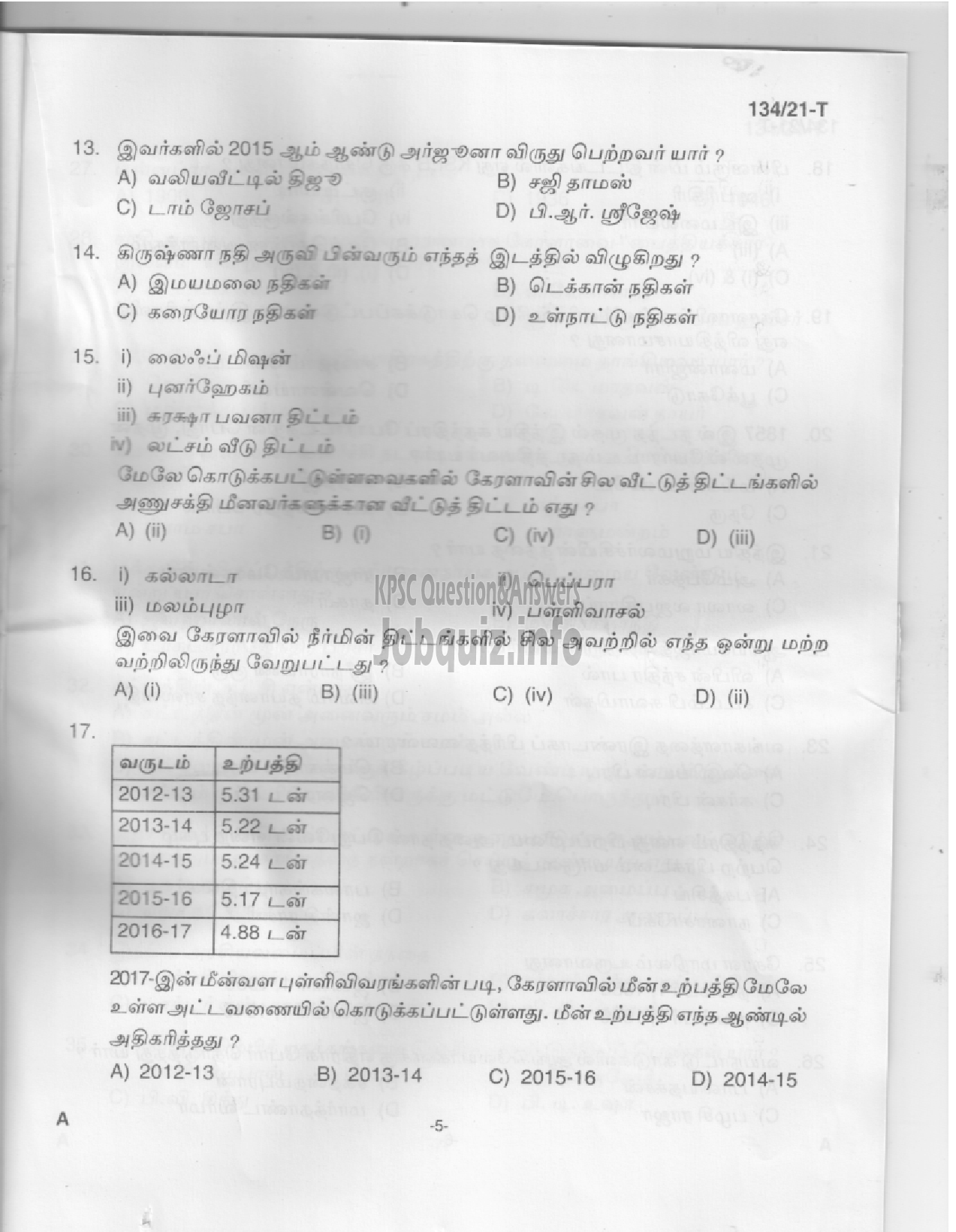 Kerala PSC Question Paper -   Field Worker - Health Services-3