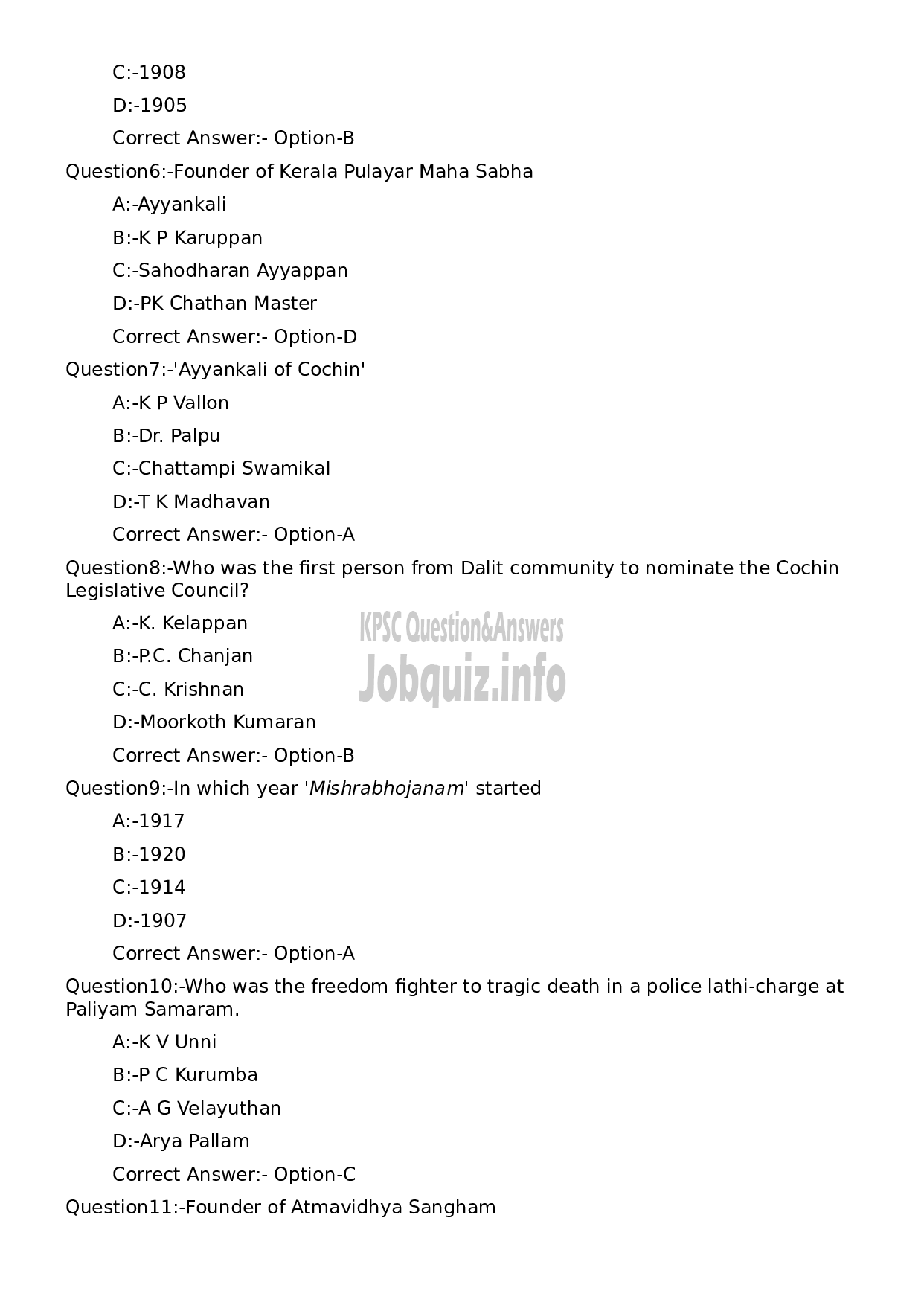 Kerala PSC Question Paper -  Full Time Junior Language Teacher Arabic (UPS)-2