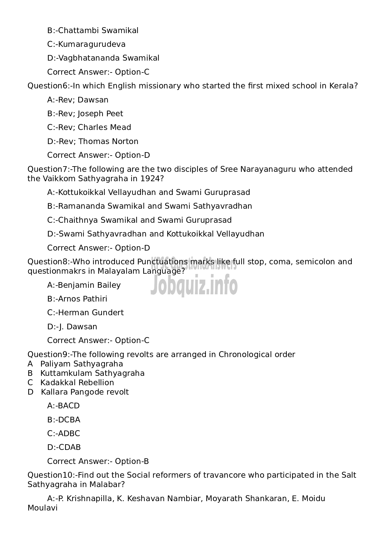 Kerala PSC Question Paper -  High School Teacher Hindi (By Transfer)-2