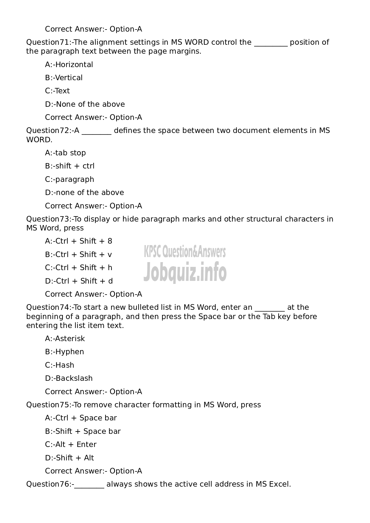 Kerala PSC Question Paper -  Junior Instructor (Stenographer and Secretarial Assistant- English) (SR from SC/ ST)-15