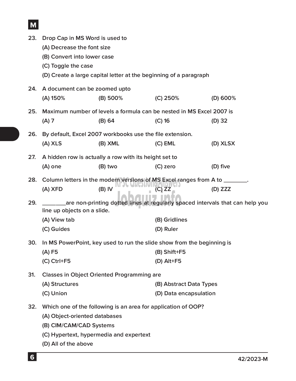 Kerala PSC Question Paper -  Junior Typist Clerk (SSLC Level Main Examination 2022) - Kerala Agro Industries Corporation Ltd-6