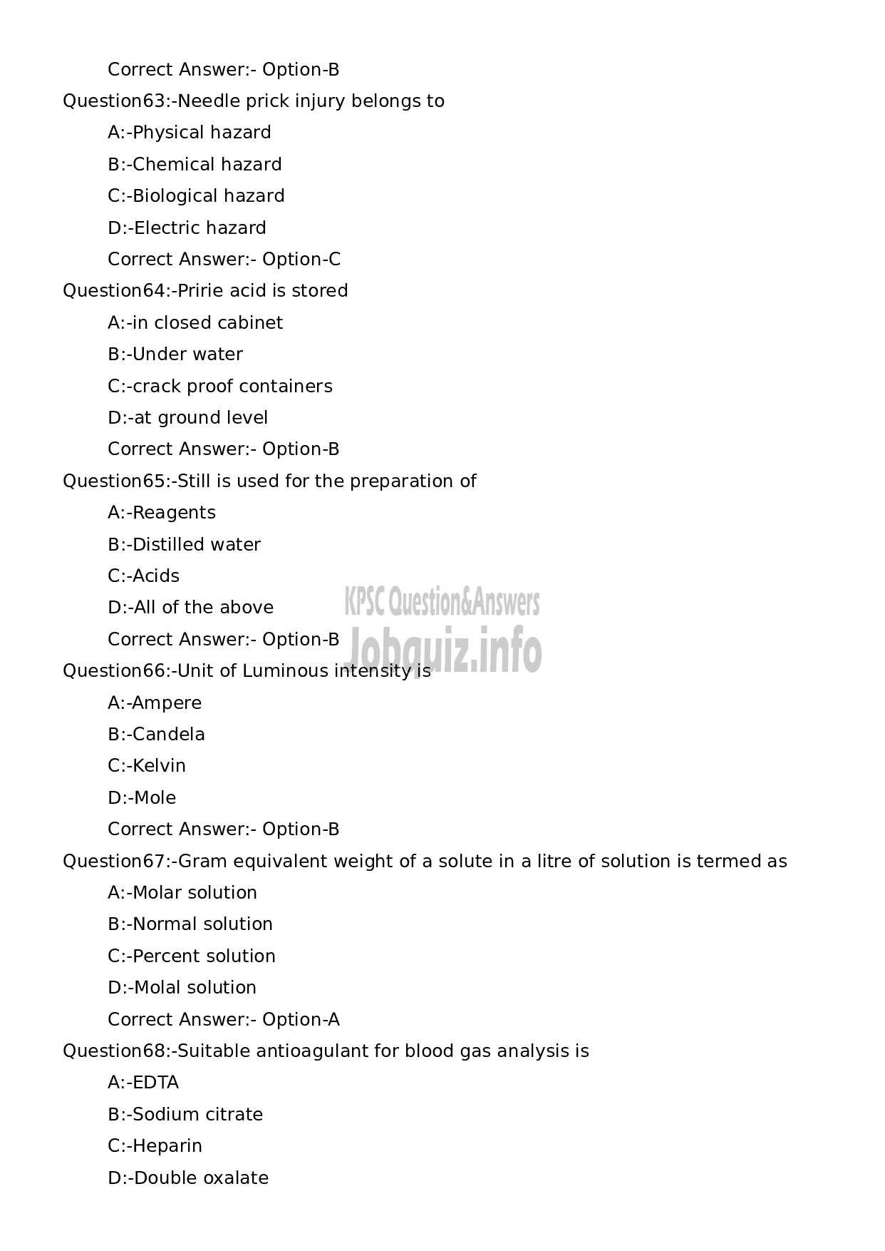 Kerala PSC Question Paper -  Laboratory Technician Grade II (SR for ST)-12