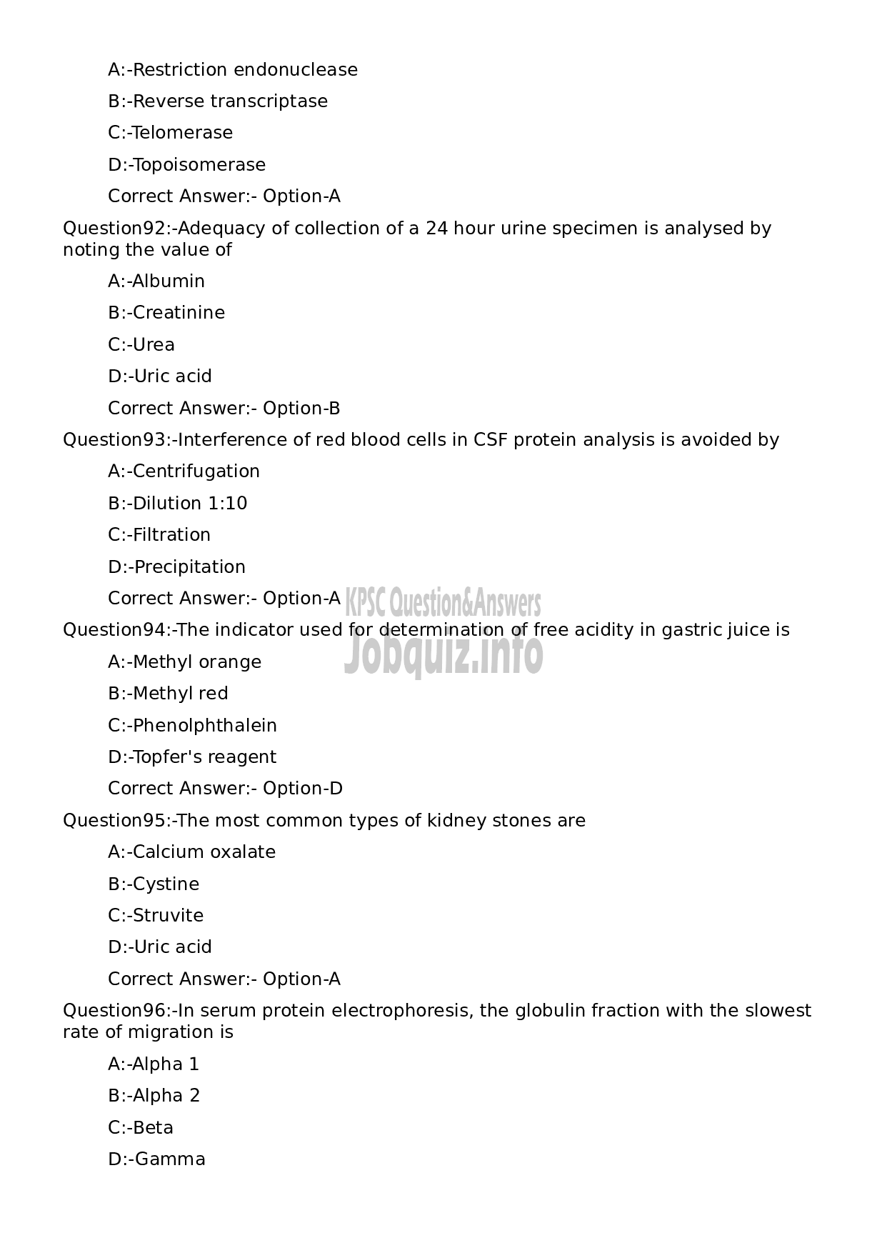 Kerala PSC Question Paper -  Laboratory Technician Grade II (SR for ST)-17