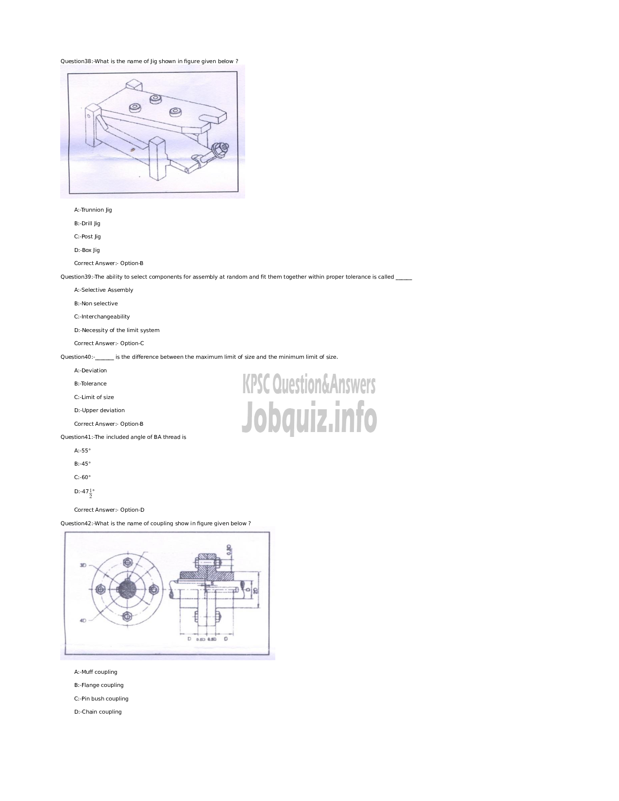 Kerala PSC Question Paper -  Maintenance Assistant (Mechanical) - Foam Mattings India Ltd -6