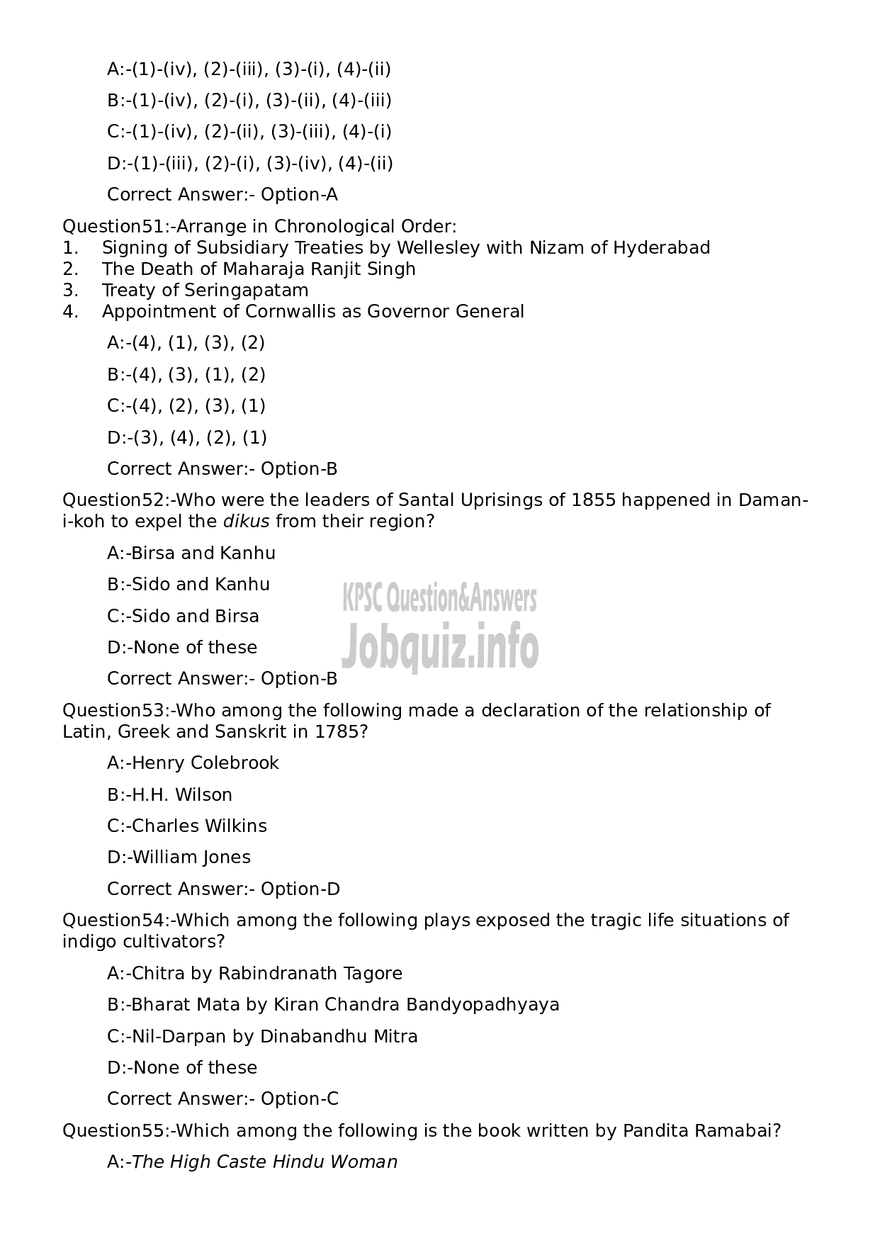 Kerala PSC Question Paper -  Non Vocational Teacher (Junior) History-12