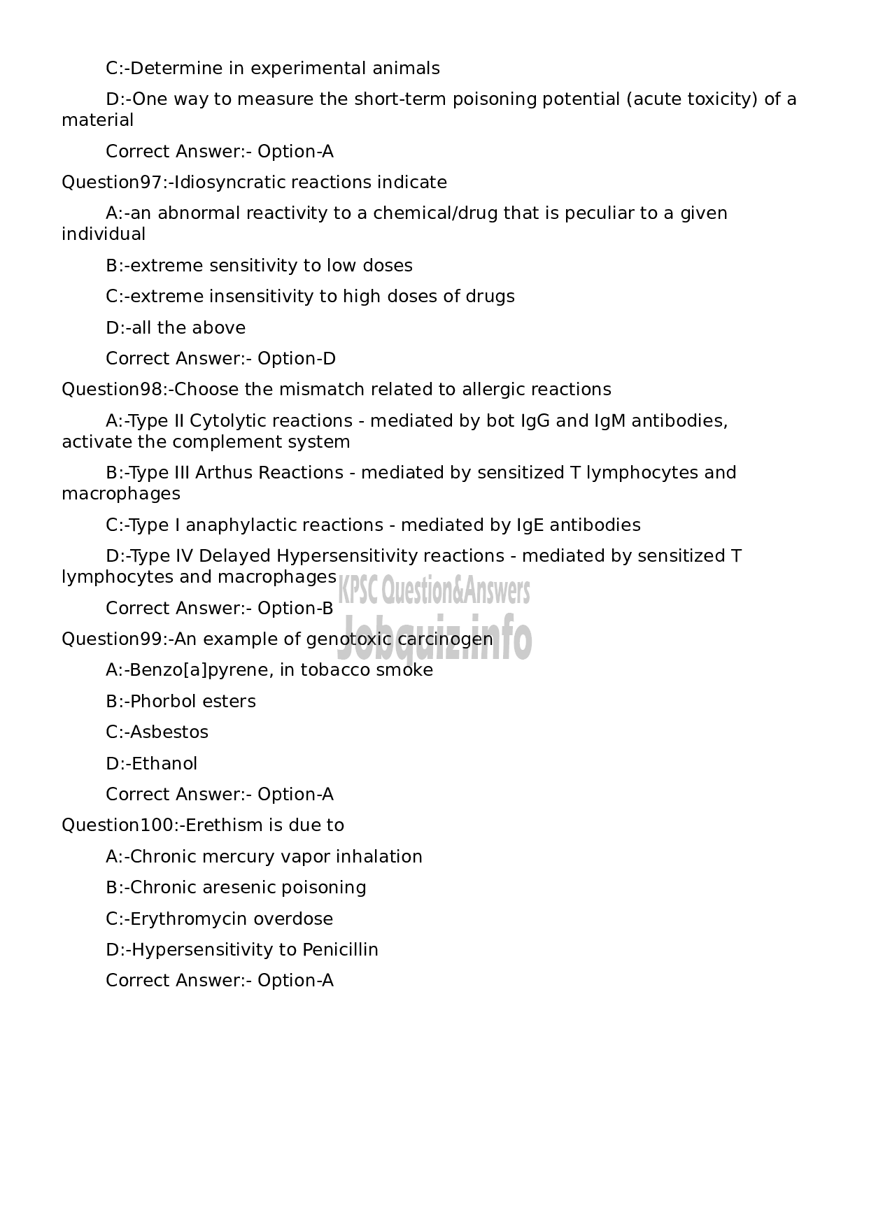 Kerala PSC Question Paper -  Scientific Assistant (Biochemistry)-20