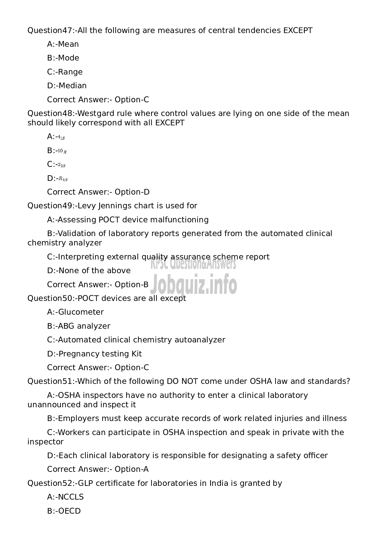 Kerala PSC Question Paper -  Scientific Assistant (Biochemistry)-10