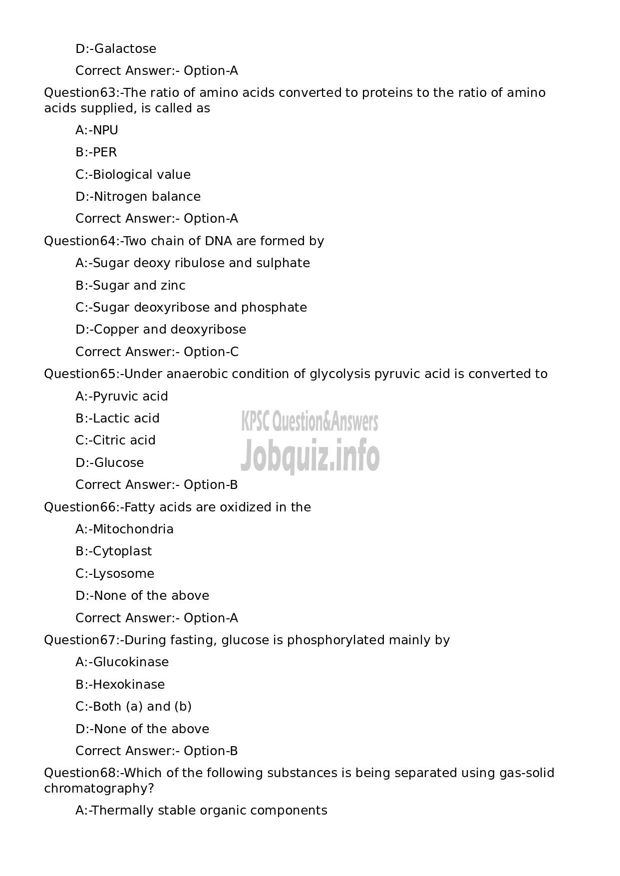 Kerala PSC Question Paper -  State Nutrition Officer-12
